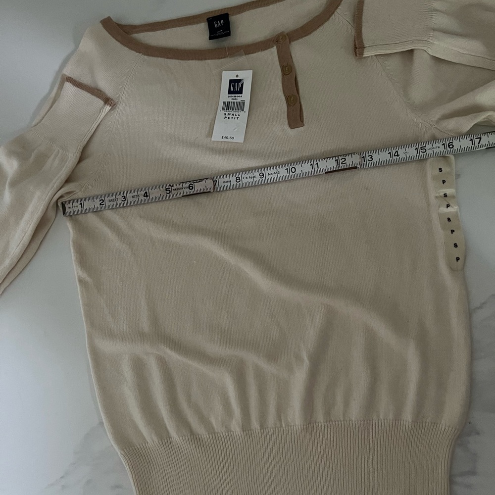 Gap woman’s scoop neck sweater, cream - Picture 7 of 9